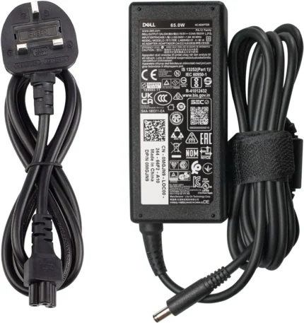Genuine Dell 65W 19.5V 3.34A AC Adapter Slim Black 4.5mm x 3.0mm Refurbished